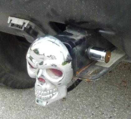 Totenkopf AHK Abdeckung für US Steckkupplung mit Bremslicht US Anhängerkupplung 