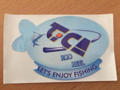 AUFKLEBER, STICKER, für Fischer, Angler, + Fischkiste, > ENJOY FISHING < , 1999,