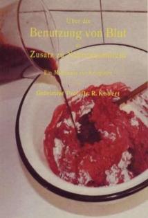 Die Benutzung von Blut in Nahrungsmitteln