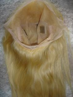 Full Lace Wig ECHTHAARperücke #613 Hellblond 18inch NEU