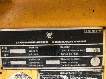 Turmdrehkran LIEBHERR 20 K, Baujahr 1990