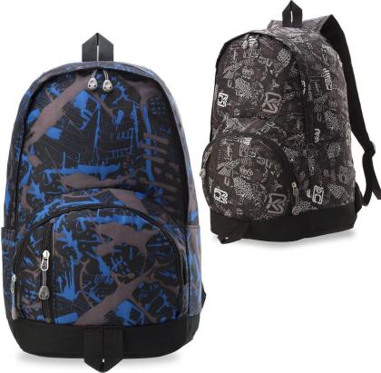 Jugendlicher Schulrucksack Freizeittasche modisches Design Aufdruck Polyester !