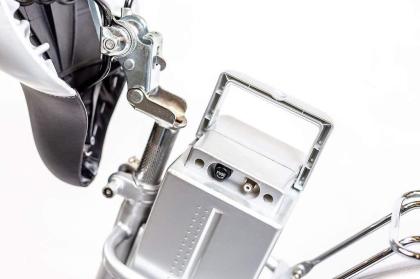 Elektrofahrrad 118x116x63cm Fahrrad E-Bike Silber Elektro Motor Pedelec 26