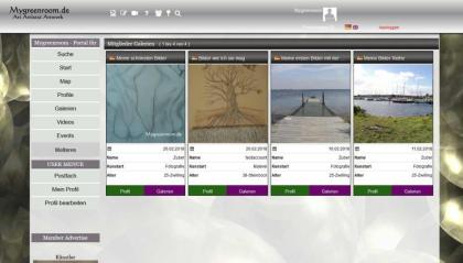 NEU Mygreenroom.de Community für Künstler und Kunst Interessierte