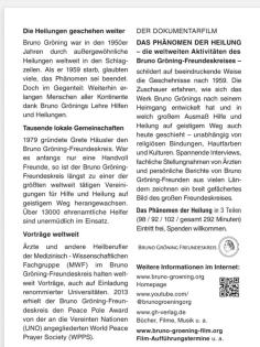 Dokumentarfilm Das Phänomen der Heilung Teil 1 19.März 2025 19:00Uhr bis 20:30 U