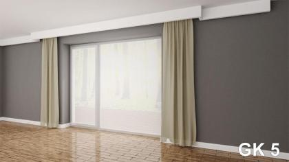 Leiste GK5 XPS 110mmx60mmx12M Vorhangstange Vorhangschiene Verdeckung Krenzleist