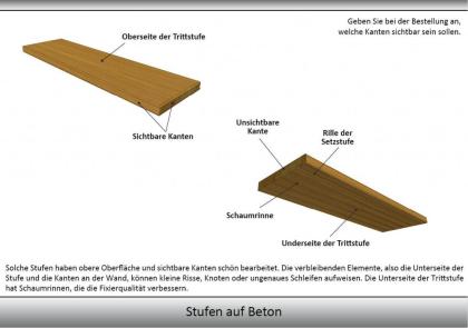 MASSIVHOLZ STUFE 85x24(+4)x4cm + SETZSTUFEN FALTTREPPE TREPPENSTUFE