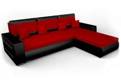 Sofa Couch Ecksofa Eckcouch Schlaffunktion Bettkasten - LAMBRO