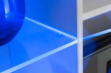 TV- Wand Wohnwand Anbauwand Wohnzimmer Möbel Hochglanz 2, 5m Led Beleuchtung