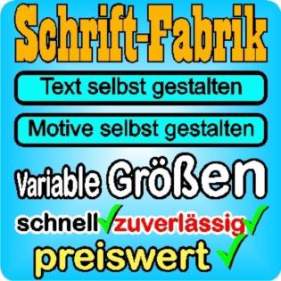 AUTOAUFKLEBER SELBST GESTALTEN - SCHRIFT-FABRIK.DE