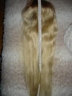 T-Part Lace Wig ECHTHAARPerücke Hellblond #613 dunkles Rooting, Makel