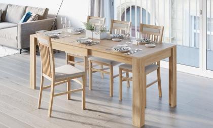 MPS praktisch Tisch SYRIUS 120-190x80x76 cm Eiche Sonoma Esszimmer 4-8 Personen 