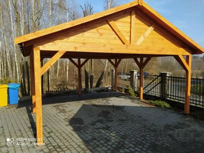 HOLZÜBERDACHUNG FÜR AUTO GARAGENVORDACH GARTENHAUS 5x5m