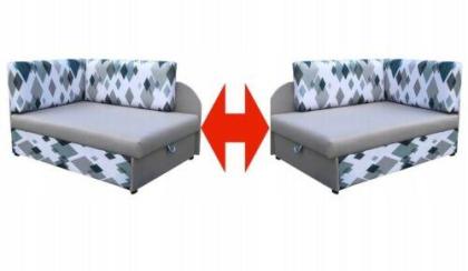 Ecksofa Kindersofa Schlaffunktion Kissen links/ rechts Jugendcouch bis 163cm Woh
