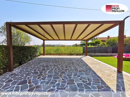 Pavillon 5x6 Überdachung Pagodenzelt Festzelt Pvc Terrassendach Pergola Terrasse