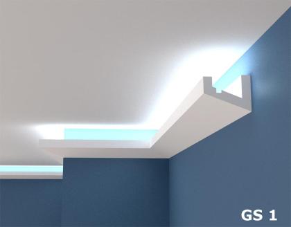 Polystyrol Stuckleiste Lichtprofile LED indirekte Beleuchtung Hartschaum GS1 120