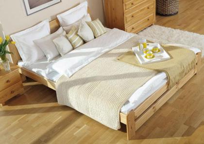 Bett Gästebett Kiefer Holz Doppelbett Holzbett 140x200cm Ehebett Bettgestell Neu