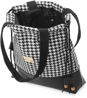 Praktische Damentasche Beutel - Tasche Einkaufstasche mit Hahnentritt - Muster R