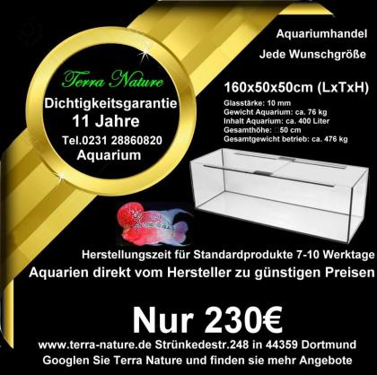 Aquarium Handel 150x50x50cm ca.375 L