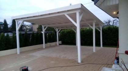 HOLZÜBERDACHUNG FÜR AUTO GARAGENVORDACH GARTENHAUS DRESDEN 5x5 NEUWARE