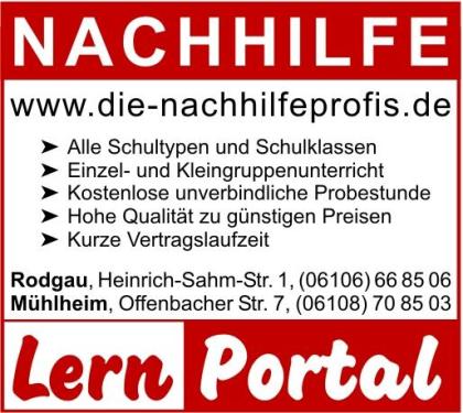 Nachhilfe im LernPortal-Rodgau. Qualifiziert - Preiswert - Effektiv! Ihre Nachhi