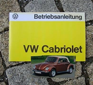 Betriebsanleitung VW 1303 Käfer Cabriolet 1978