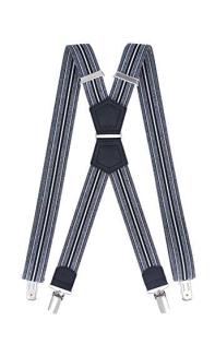 Herrenhosenträger Form X 3cm 120cm lang 4 starke kleine Metallklipps regulierbar