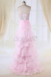 Perlen  Außen Mitte Organza Ballkleid - Dameo.de