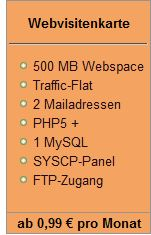 CMS-Hosting ab 0,99 € 