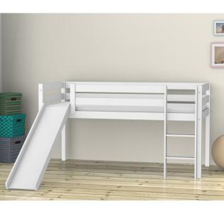 Spielbett Hochbett Bett Rutsche Leiter Kiefer Holz lackiert Set Kinderbett Jugen