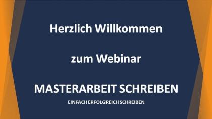 Webinar - Masterarbeit in 2 Wochen schreiben
