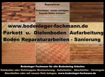 Stabparkett / Mosaikparkett Verlegung + Schleifen - 2x Ölen