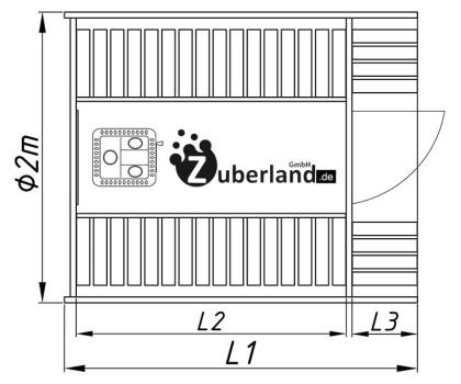 Fass-Sauna 2, 40 m mit Holzofen und Beleuchtung