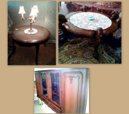 Chippendale Tisch Lampe Anrichte und Löwenkopf Tisch   Chippendale Tisch mit gef