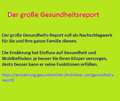 Der große Gesundheits-Report   jetzt als SOFORT-DOWNLOAD erhältlich