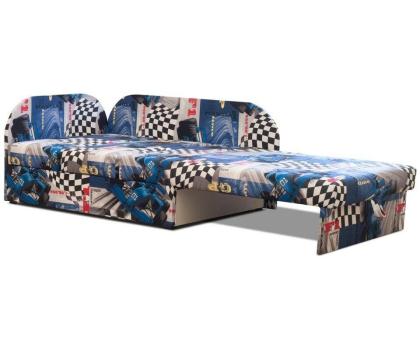 Ecksofa Kindersofa Schlaffunktion Kissen links/ rechts Klappsofa Autos bis 163cm