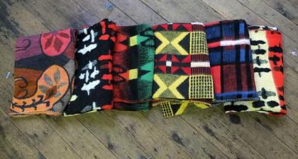 Bunte alte Wolldecke Decke Wohndecke Sofadecke