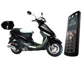 Handy + Motorroller 50 ccm