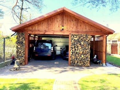 HOLZÜBERDACHUNG FÜR AUTO GARAGENVORDACH HOLZGARAGENHAUS CARPORT PAVILLONS 5x5m