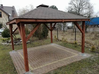 PERGOLEN GARTENHAUS GARTENLAUBE KLEBEDACH HOLZ BITUMENSCHINDELN LOMZA 3, 5x4, 5c