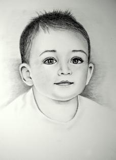 Ihr Portrait auf Bestellung Handgemalt