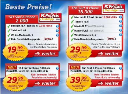 Surfen und Telefonieren für nur 19, 99 € im Monat.