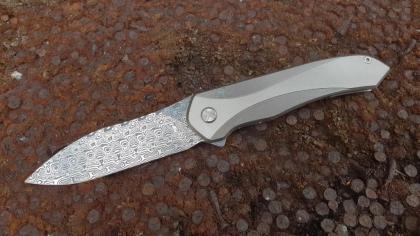 Brown Knives Servo #41 Damasteel Damast Custom Flipper