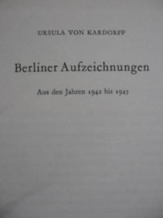Buch von Ursula von Kardorff