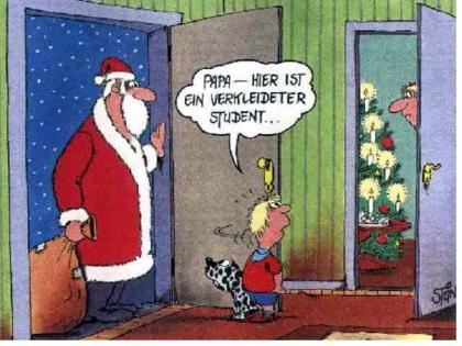 Santa Claus Is Coming To Town...! Schenken Sie Weihnachten...