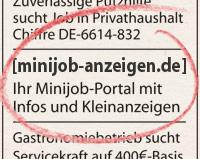 Kostenlose Infos und Stellenanzeigen für Minijobs