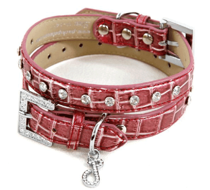 Luxus-Hundehalsband mit edlen Strasssteinen - hochwertig verarbeitet