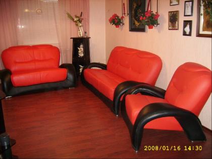 Designer Sofagarnitur Leder 3,2,1 Rheine