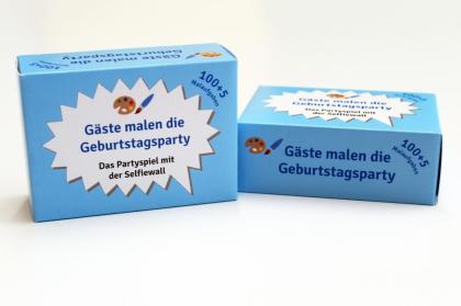 100 Spielkarten, Runder Geburtstag, Gäste malen die Geburtstagsparty, Kartensp