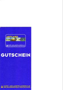ArtCart - Jahreskarte der K-u-A-Bonn, ab Unterschrift gültig